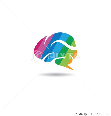 Brain symbol vector icon 102370665