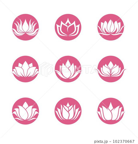 Lotus symbol vector icon 102370667