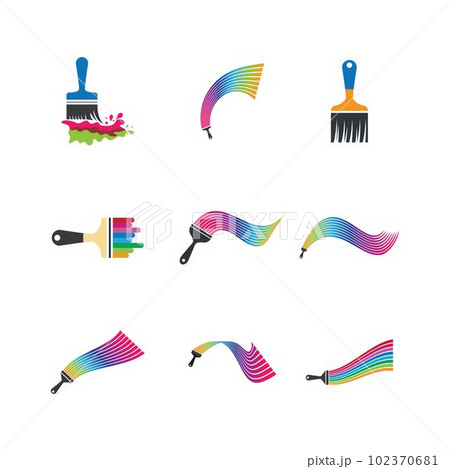 Paintbrush vector icon Paintbrush vector icon 102370681