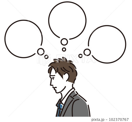 色々な考えが巡るビジネスマン 102370767
