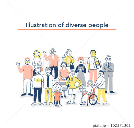 ダイバーシティ・多様性のイメージ 集合 ダイバーシティ・多様性のイメージ 集合 102371301