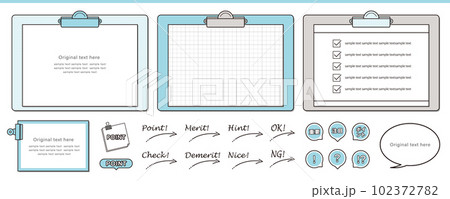 バインダー 横型、メモ用紙のデザインセット バインダー 横型、メモ用紙のデザインセット 102372782