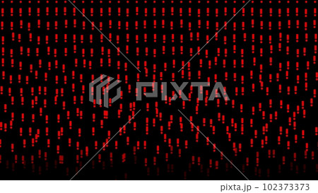 Red Bouncing exclamation points on black bg. Abstract festive background for advertising, congratulations, text. Colorful creative flat dynamic shapes animation. Business bg. 3D render Red Bouncing exclamation points on black bg. Abstract festive background for advertising, congratulations, text. Colorful creative flat dynamic shapes animation. Business bg. 3D render 102373373