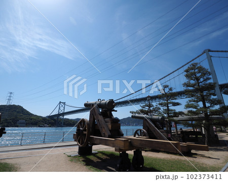 関門橋 下関(壇之浦)からの眺望 関門橋 下関(壇之浦)からの眺望 102373411