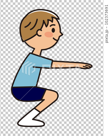 Boys playing trampolines _ Knee bending Boys playing trampolines _ Knee bending 102373691