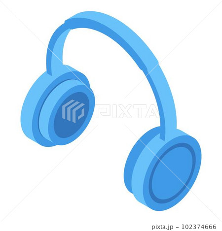 Stream headphones icon. Isometric of stream headphones vector icon for web design isolated on white background 102374666
