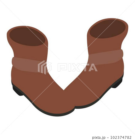 Ankle boots icon. Isometric illustration of ankle boots vector icon for web Ankle boots icon. Isometric illustration of ankle boots vector icon for web 102374782