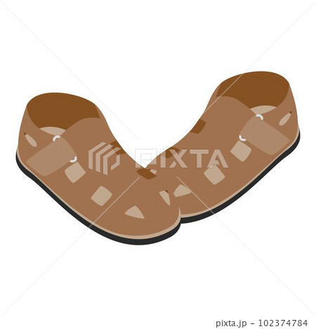 Men sandals icon. Isometric illustration of men sandals vector icon for web Men sandals icon. Isometric illustration of men sandals vector icon for web 102374784