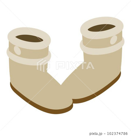 Ugg boots icon. Isometric illustration of ugg boots vector icon for web Ugg boots icon. Isometric illustration of ugg boots vector icon for web 102374786