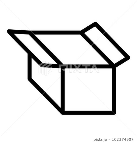 Product box icon. Outline product box vector icon for web design isolated on white background Product box icon. Outline product box vector icon for web design isolated on white background 102374907