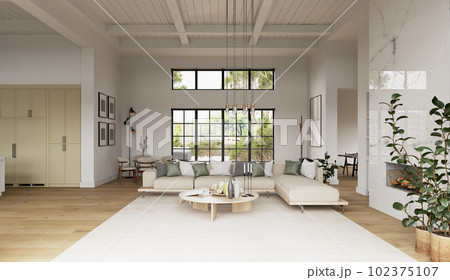 Cozy white house. Cozy white house. 102375107