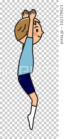 Boys playing trampoline _ fly with both hands up Boys playing trampoline _ fly with both hands up 102376623