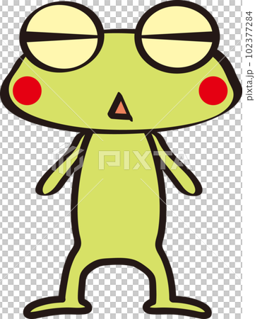 Frog with narrowed eyes Frog with narrowed eyes 102377284