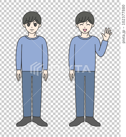 插圖集站著的年輕人 102377880