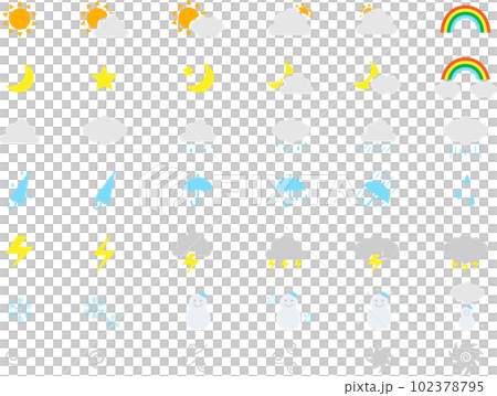 Weather color icon set 102378795