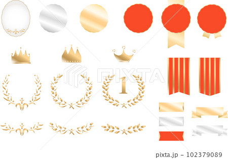 月桂樹やゴールドシルバーのあしらい 102379089