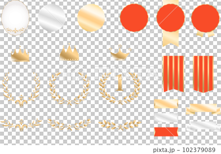 月桂樹やゴールドシルバーのあしらい 102379089