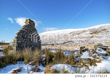 The remains of the Derryveagh evictions - In April 1861 landlord John George Adair evicts over 250 tenants from Donegal - Ireland 102379224
