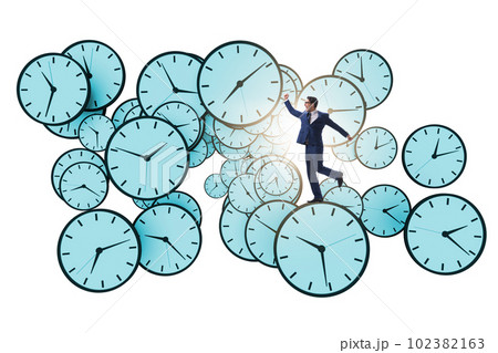 Time management concept with businessman Time management concept with businessman 102382163