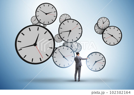 Time management concept with businessman Time management concept with businessman 102382164