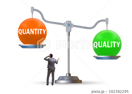 Concept of trade-off between quality and quantity Concept of trade-off between quality and quantity 102382295
