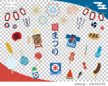 夏祭り、縁日のイラスト素材 102383250
