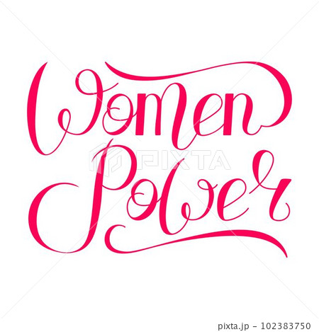 Vector illustration. Lettering women's power on a white background 102383750