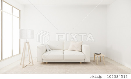 sofa armchair minimalist design muji style.3D rendering 102384515