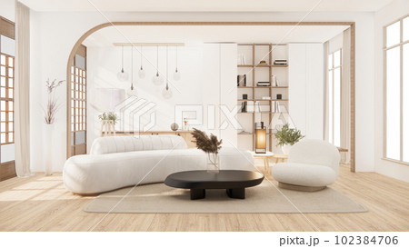 sofa armchair minimalist design muji style.3D rendering 102384706