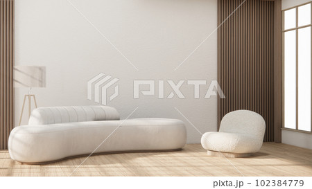 Sofa furniture and mockup modern room design minimal.3D rendering Sofa furniture and mockup modern room design minimal.3D rendering 102384779