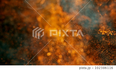 Fire on black background. Abstract 102386116