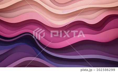 background with multicolored waves in the style of paper craft 102386299