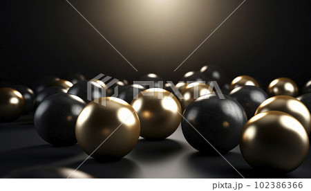 Background with a scattering of 3d balls on a plane 102386366