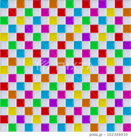 透明感のあるシンプルなカラータイル（完全なシームレスパターン） 102388010