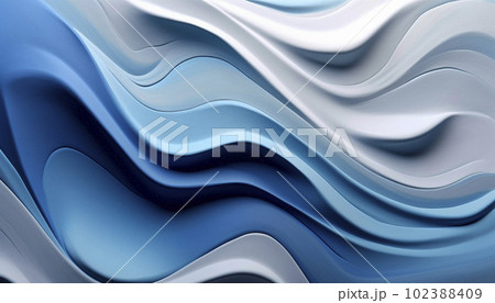abstract background in the form of blue and white waves abstract background in the form of blue and white waves 102388409