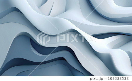 abstract background in the form of blue and white waves abstract background in the form of blue and white waves 102388538
