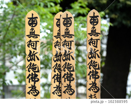 並んだ卒塔婆 並んだ卒塔婆 102388595