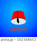 red fez hat flat vector illustration. well use for pictogram 102388653