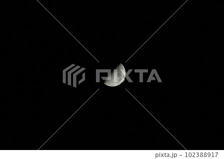 北杜市白州町、四月、月齢7.9上弦の月（位置：中央） 102388917