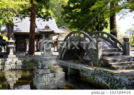 白河鹿嶋神社　太鼓橋 　福島県白河市大鹿島 102389419