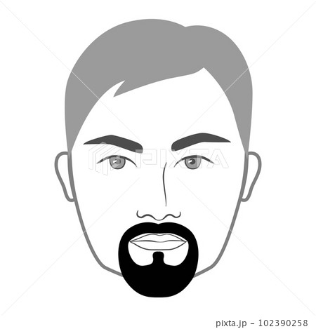Hand drawn hipster hairstyle beard and mustache sketch style vector  illustration isolated on white Stock Vector Vector And Low Budget  Royalty Free Image Pic ESY051696793  agefotostock