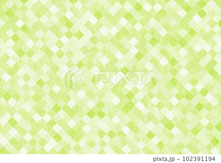 和紙斜め格子黄緑色背景 和紙斜め格子黄緑色背景 102391194