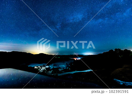 新潟 星峠の棚田　～星空と水鏡の棚田～ 102391591