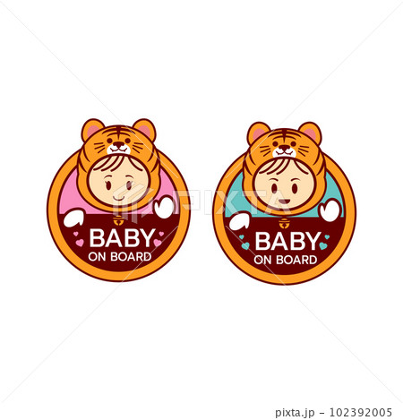 Baby on board sign logo icon isolated 102392005