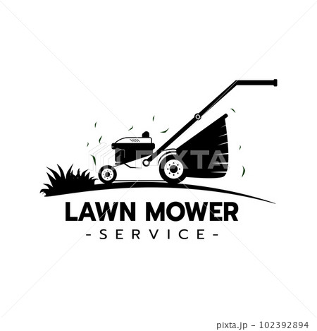 Lawn mower service logo icon isolated Lawn mower service logo icon isolated 102392894