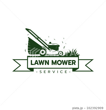Lawn mower service logo icon isolated Lawn mower service logo icon isolated 102392909