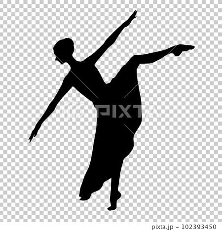 modern dancer silhouette