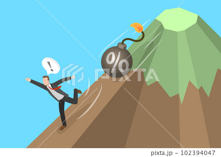 3D Isometric Flat Vector Conceptual Illustration of Inflation 102394047