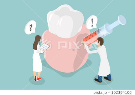 3D Isometric Flat Vector Conceptual Illustration of Anaesthesia 102394106