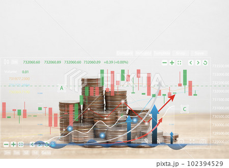 The concepts of finance, currency exchange, and cash flow transactions. Cash flow charts are used to consider future business growth. Investing in the stock market. Crypto currency. Forex. The concepts of finance, currency exchange, and cash flow transactions. Cash flow charts are used to consider future business growth. Investing in the stock market. Crypto currency. Forex. 102394529